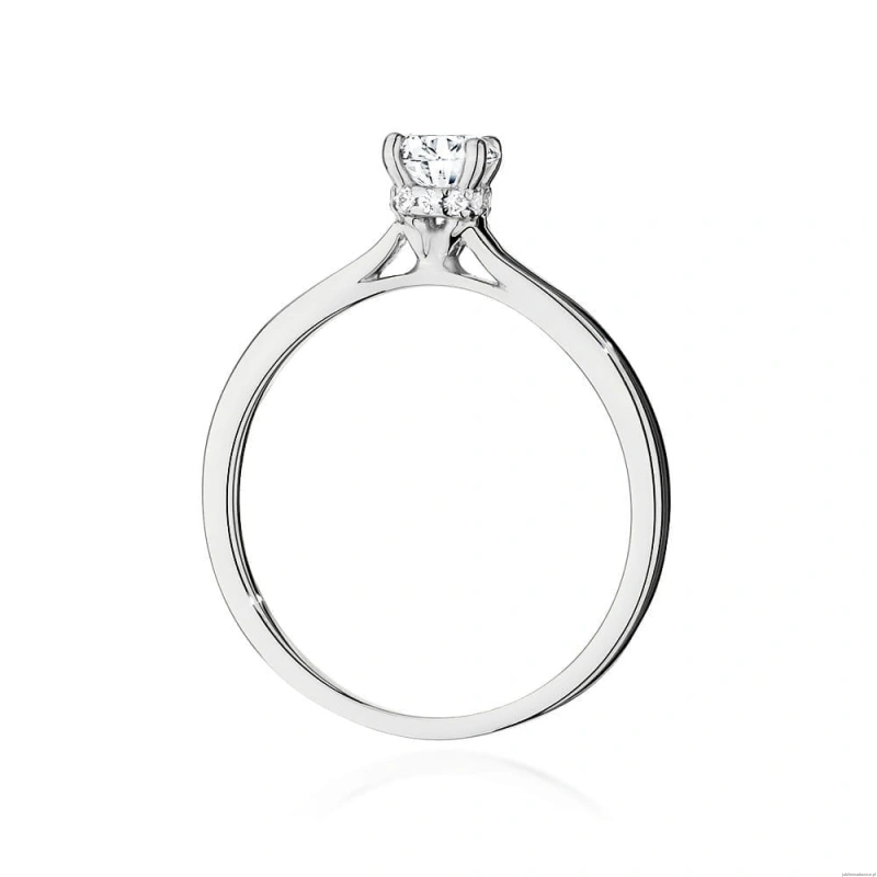 Pierścionek W0547 Diament 0,50ct białe złoto 375