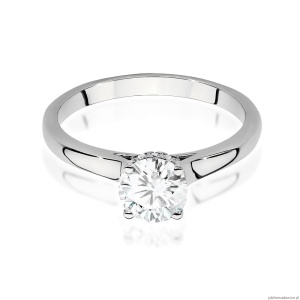 Pierścionek W0547 Diament 0,70ct białe złoto 375