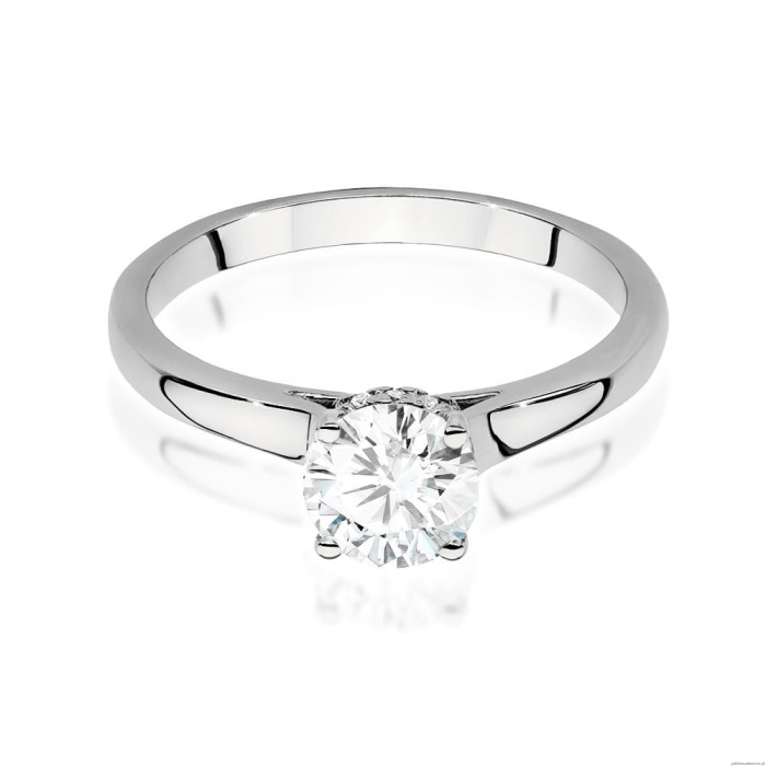Pierścionek W0547 Diament 0,70ct białe złoto 375