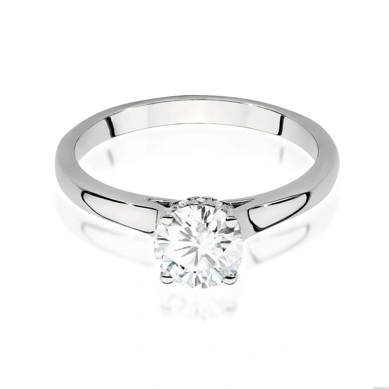 Pierścionek W0547 Diament 0,70ct białe złoto 375