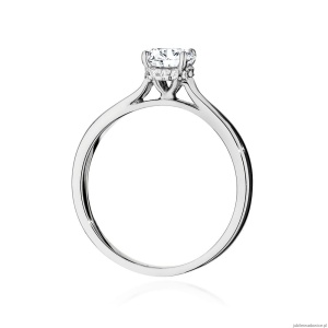 Pierścionek W0547 Diament 0,70ct białe złoto 375