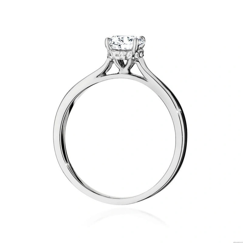 Pierścionek W0547 Diament 0,70ct białe złoto 375