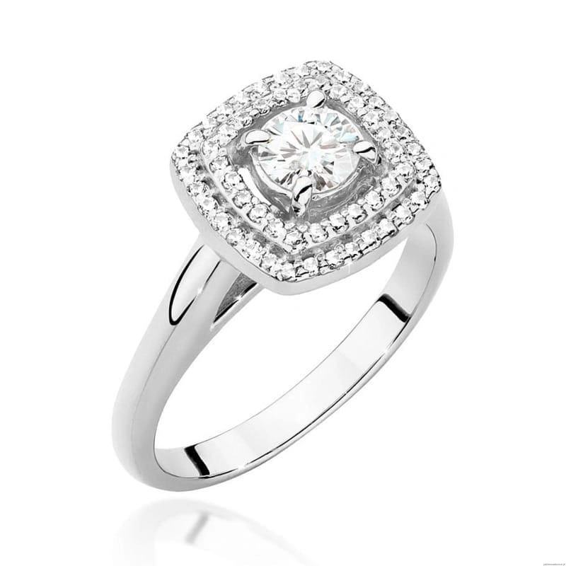 Pierścionek W0548 Diament 0,40ct białe złoto 375