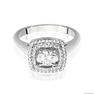 Pierścionek W0548 Diament 0,40ct białe złoto 375