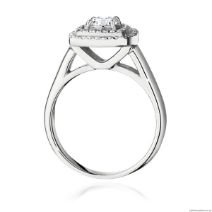 Pierścionek W0548 Diament 0,40ct białe złoto 375