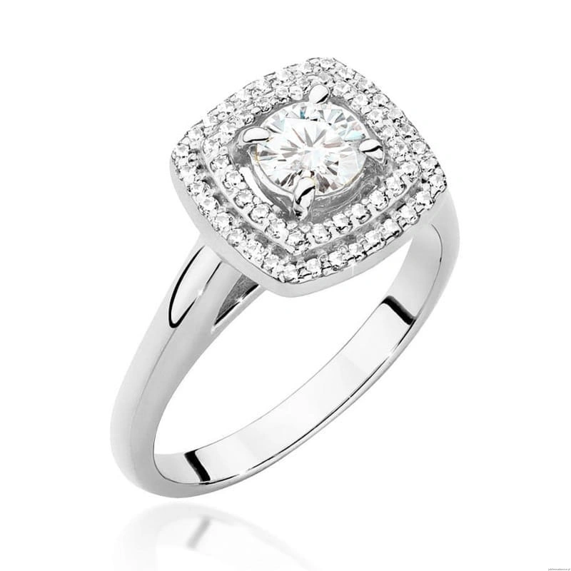 Pierścionek W0548 Diament 0,50ct białe złoto 375