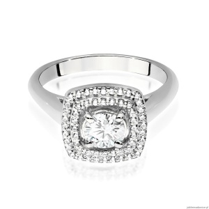 Pierścionek W0548 Diament 0,50ct białe złoto 375