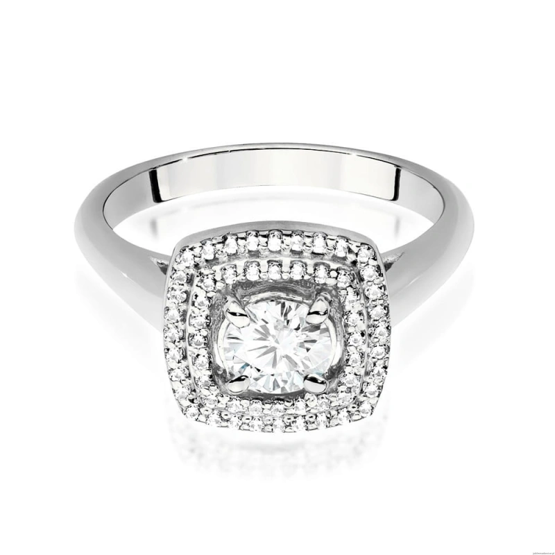 Pierścionek W0548 Diament 0,50ct białe złoto 375