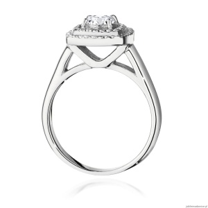 Pierścionek W0548 Diament 0,50ct białe złoto 375
