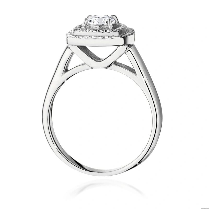 Pierścionek W0548 Diament 0,50ct białe złoto 375
