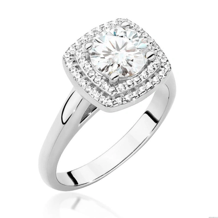 Pierścionek W0548 Diament 1,00ct białe złoto 375