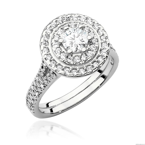 Pierścionek W0549 Diament 0,40ct białe złoto 375