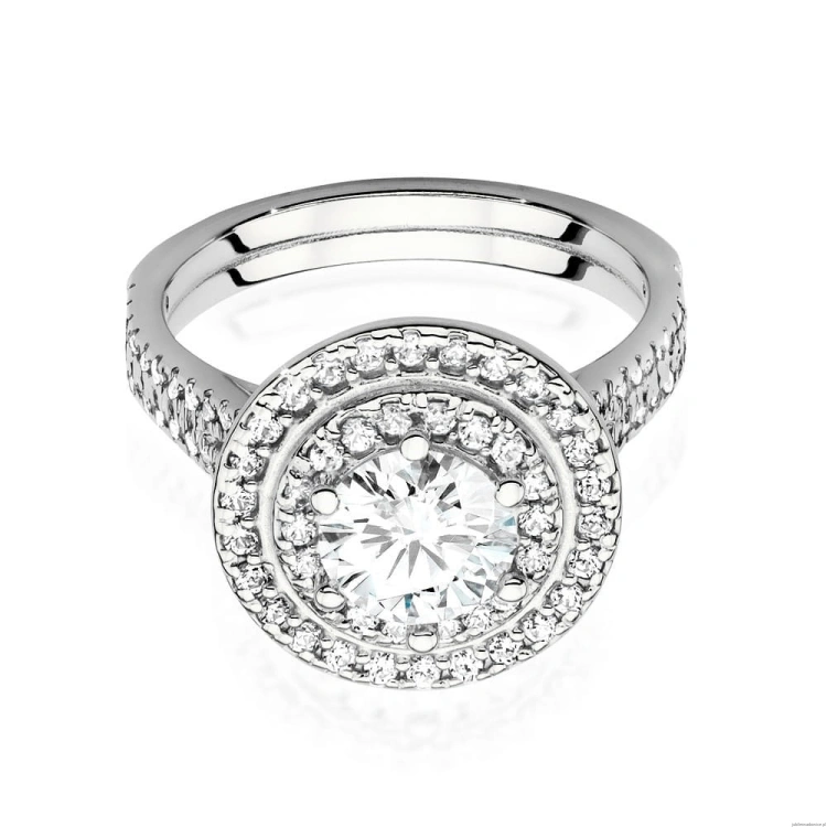 Pierścionek W0549 Diament 0,70ct białe złoto 375