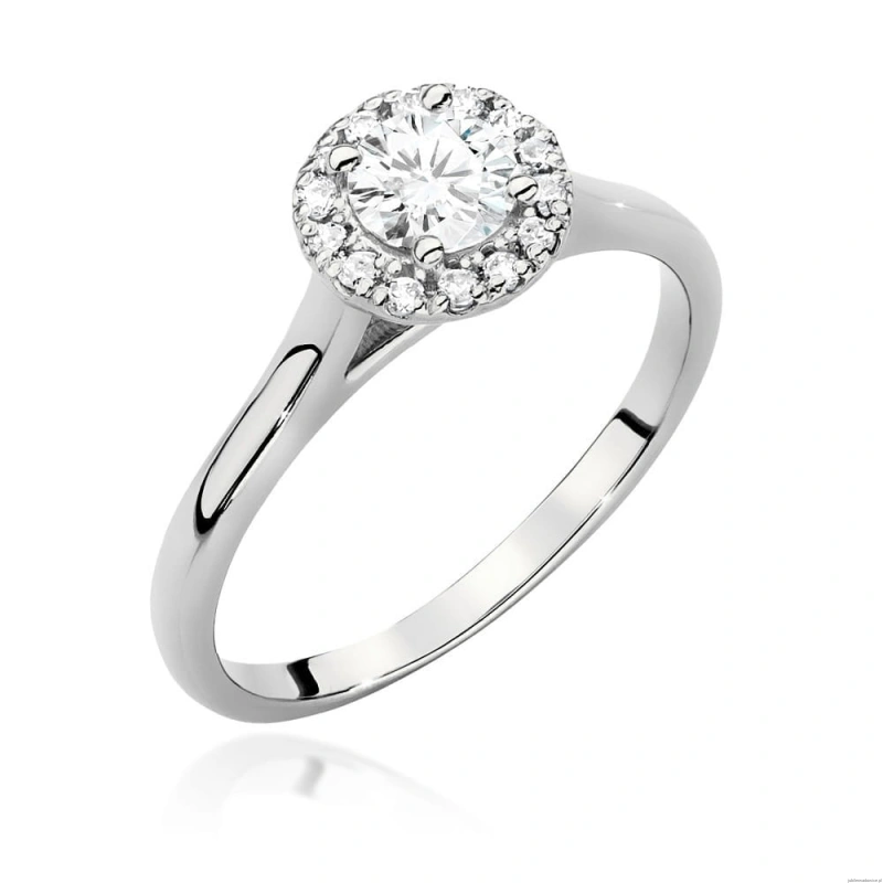 Pierścionek W0550 Diament 0,40ct białe złoto 375