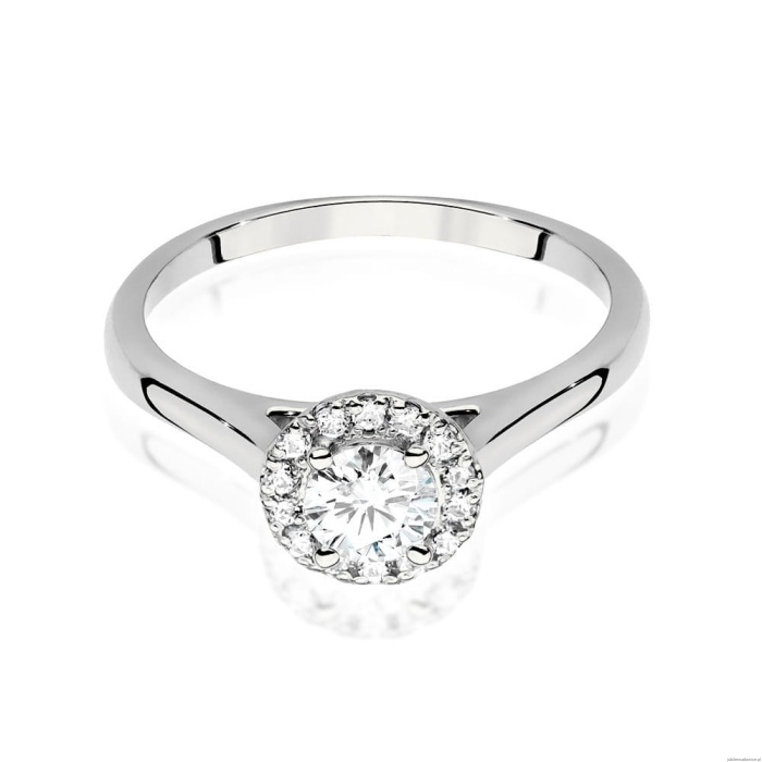 Pierścionek W0550 Diament 0,40ct białe złoto 375