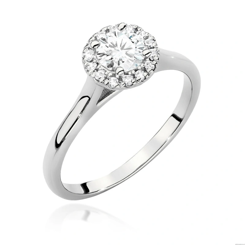 Pierścionek W0550 Diament 0,50ct białe złoto 375