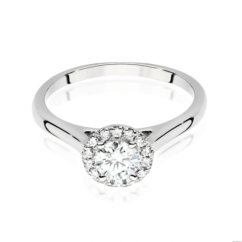 Pierścionek W0550 Diament 0,50ct białe złoto 375