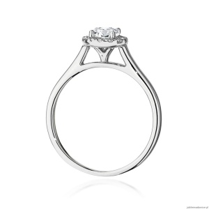 Pierścionek W0550 Diament 0,50ct białe złoto 375