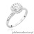 Pierścionek W0550 Diament 0,70ct białe złoto 375