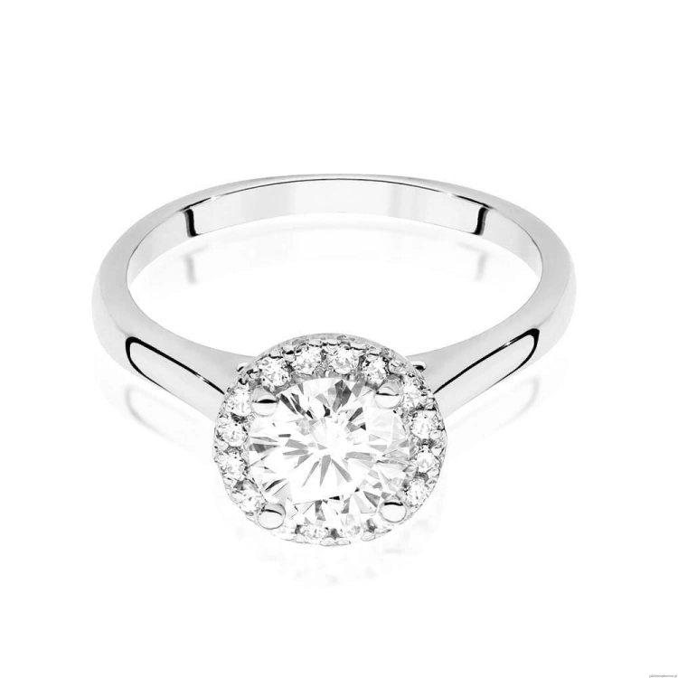 Pierścionek W0550 Diament 0,70ct białe złoto 375