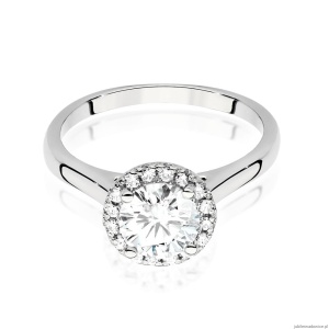 Pierścionek W0550 Diament 1,00ct białe złoto 375