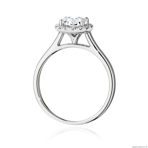 Pierścionek W0550 Diament 1,00ct białe złoto 375