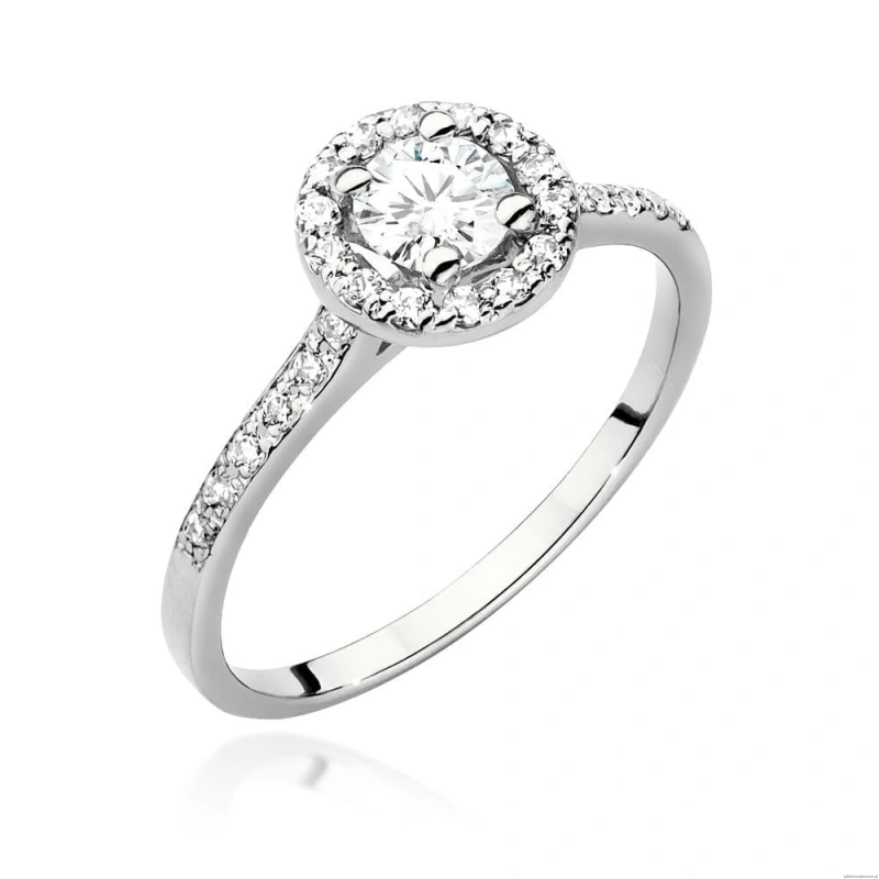 Pierścionek W0551 Diament 0,40ct białe złoto 375
