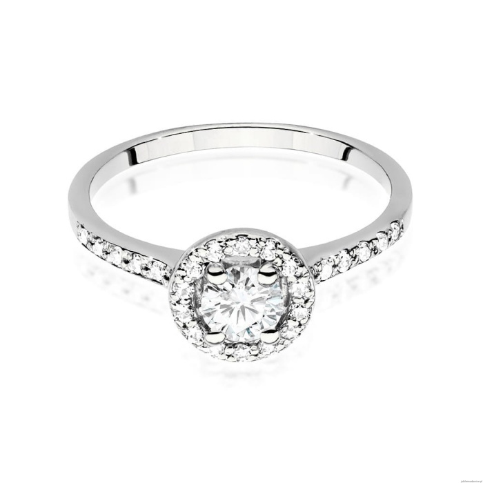 Pierścionek W0551 Diament 0,40ct białe złoto 375