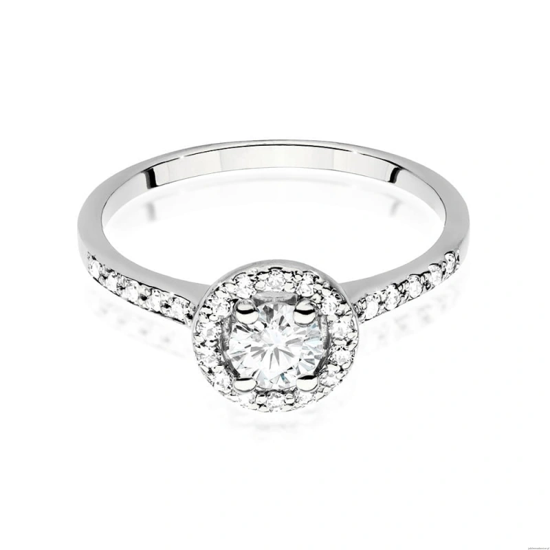 Pierścionek W0551 Diament 0,40ct białe złoto 375