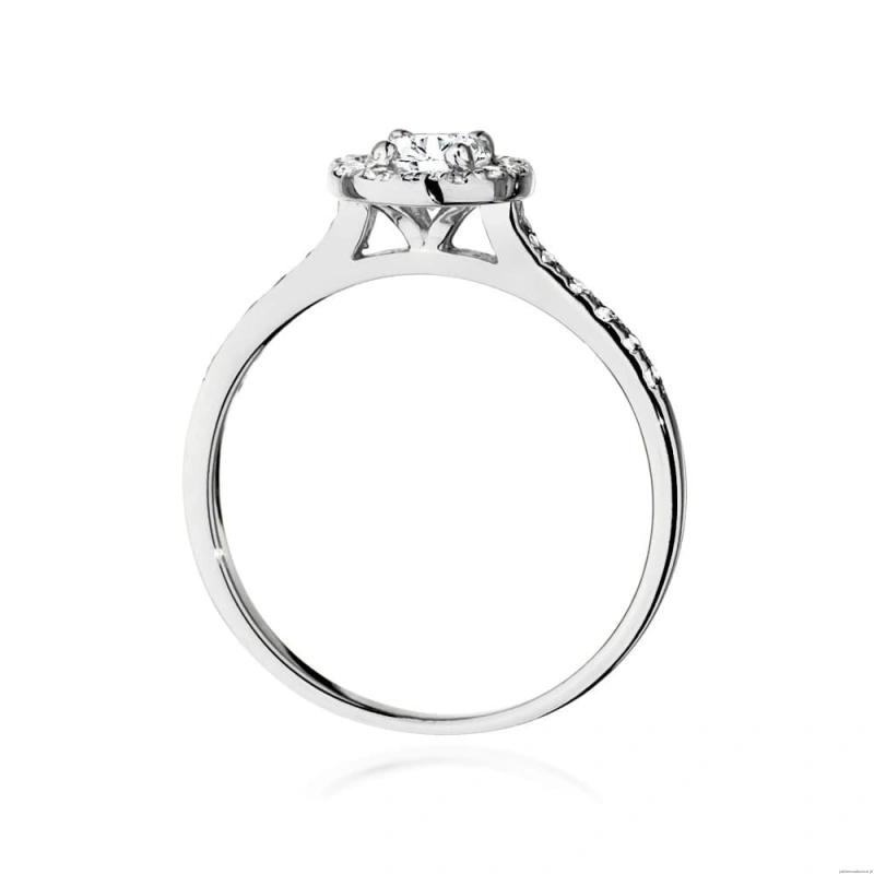 Pierścionek W0551 Diament 0,40ct białe złoto 375