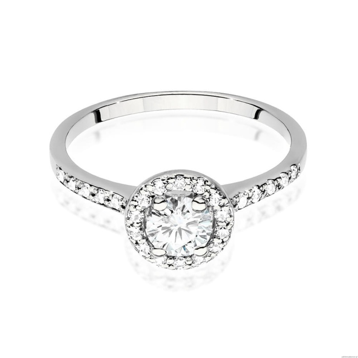 Pierścionek W0551 Diament 0,50ct białe złoto 375