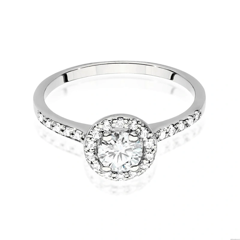 Pierścionek W0551 Diament 0,50ct białe złoto 375