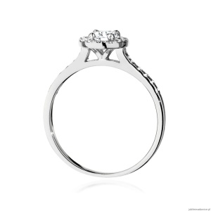 Pierścionek W0551 Diament 0,50ct białe złoto 375