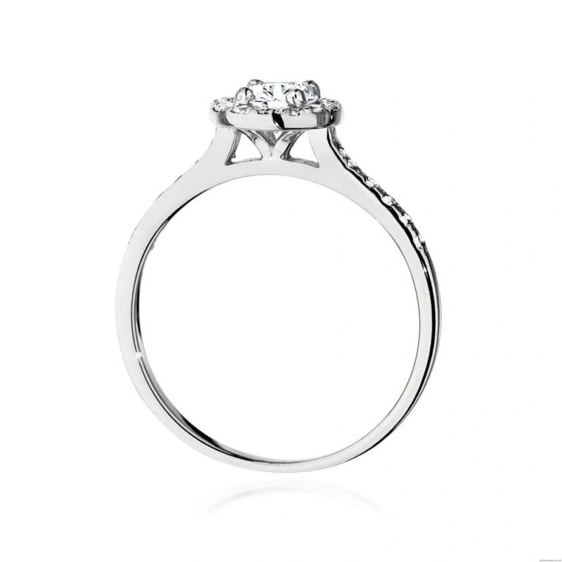 Pierścionek W0551 Diament 0,50ct białe złoto 375