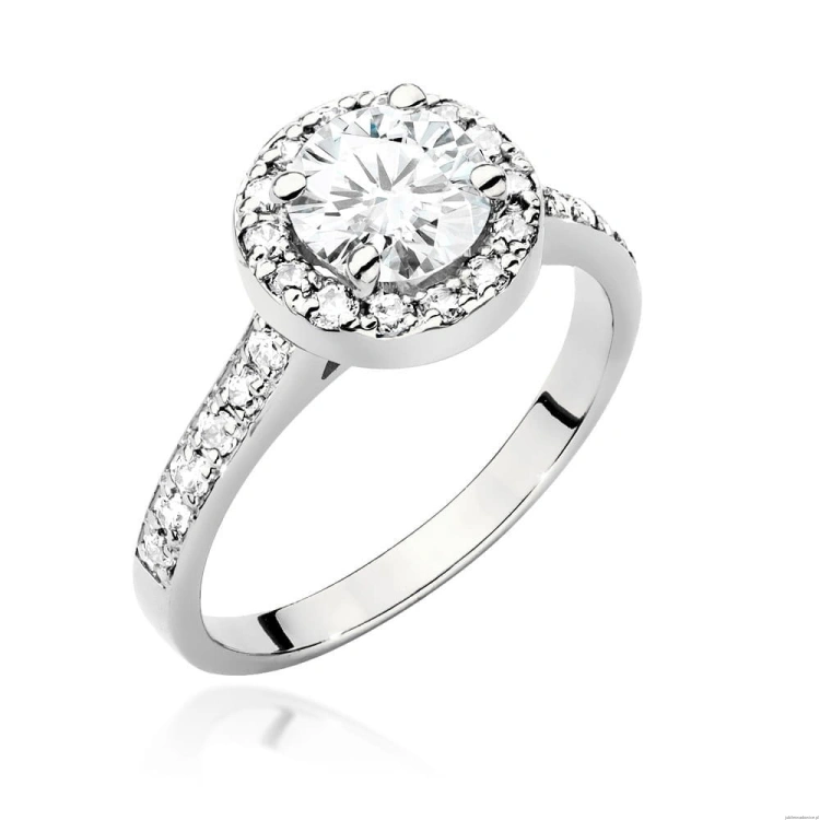Pierścionek W0551 Diament 1,00ct białe złoto 375