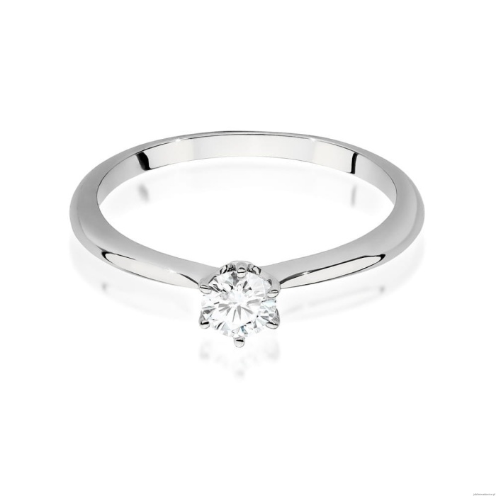 Pierścionek W0553 Diament 0,40ct białe złoto 375