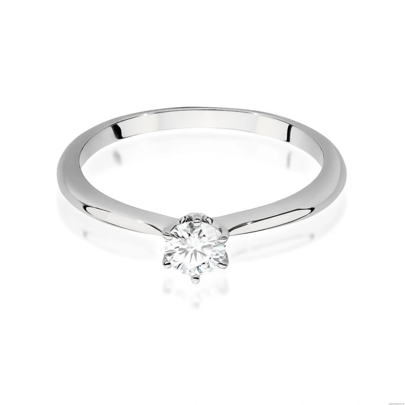 Pierścionek W0553 Diament 0,40ct białe złoto 375