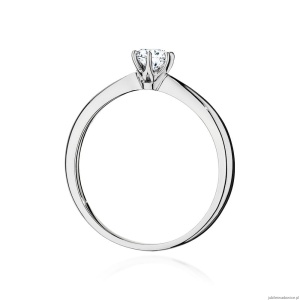 Pierścionek W0553 Diament 0,40ct białe złoto 375