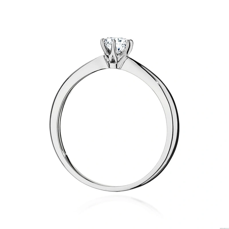 Pierścionek W0553 Diament 0,40ct białe złoto 375