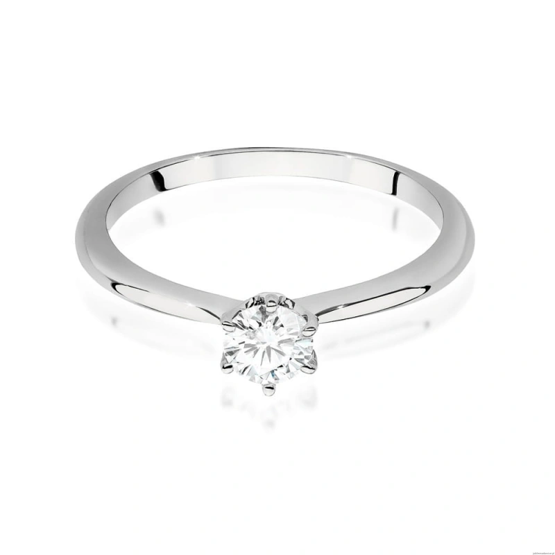 Pierścionek W0553 Diament 0,50ct białe złoto 375