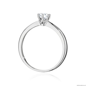 Pierścionek W0553 Diament 0,50ct białe złoto 375