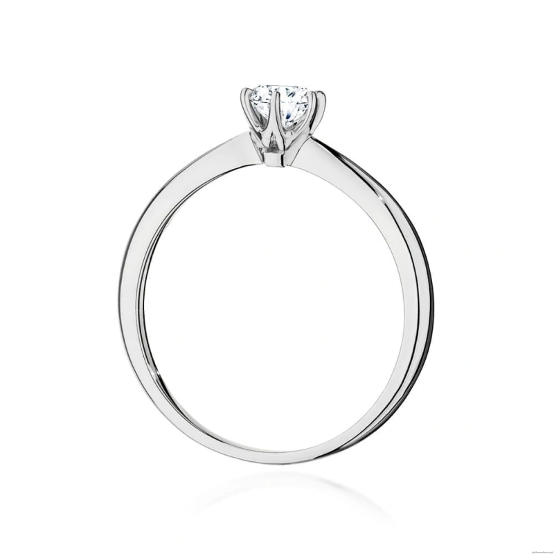 Pierścionek W0553 Diament 0,50ct białe złoto 375