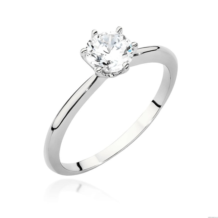Pierścionek W0553 Diament 0,70ct białe złoto 375