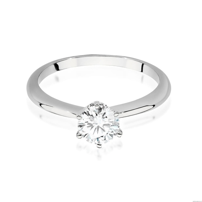Pierścionek W0553 Diament 0,70ct białe złoto 375