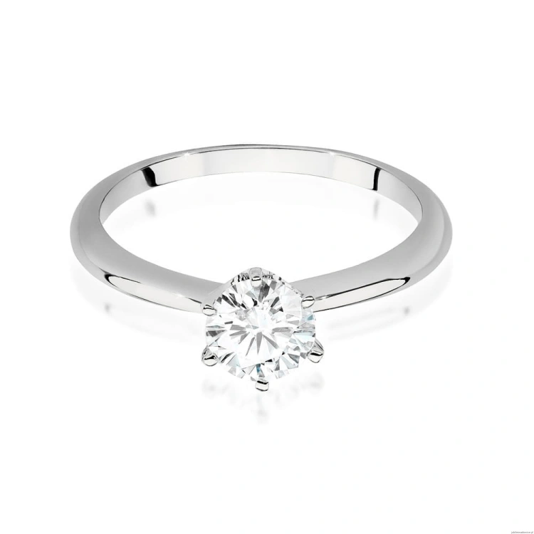 Pierścionek W0553 Diament 0,70ct białe złoto 375