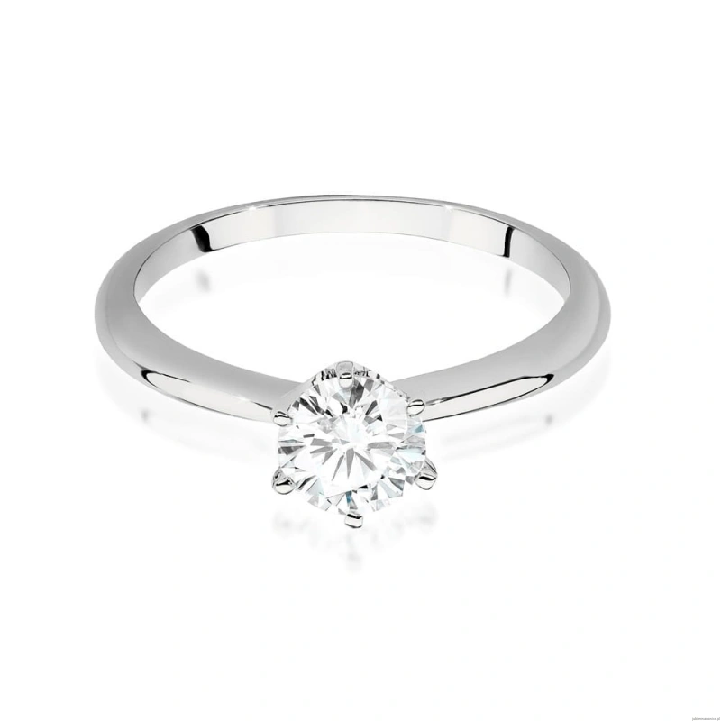 Pierścionek W0553 Diament 0,70ct białe złoto 375