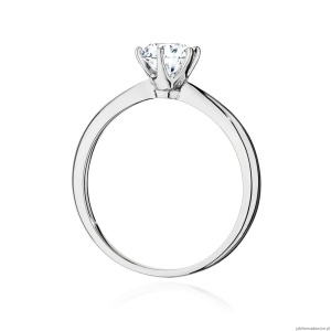 Pierścionek W0553 Diament 0,70ct białe złoto 375