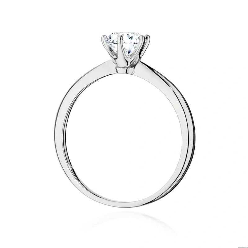 Pierścionek W0553 Diament 0,70ct białe złoto 375