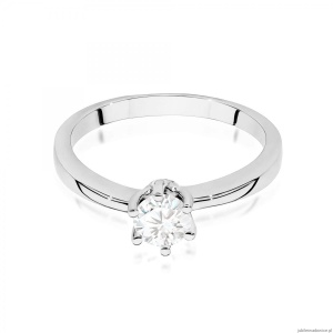 Pierścionek W0563 Diament 0,40ct białe złoto 375