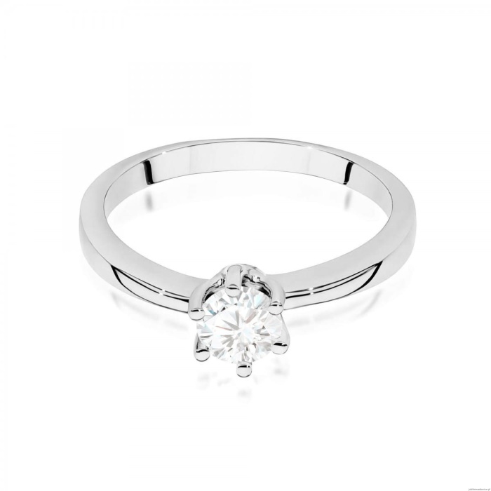 Pierścionek W0563 Diament 0,40ct białe złoto 375